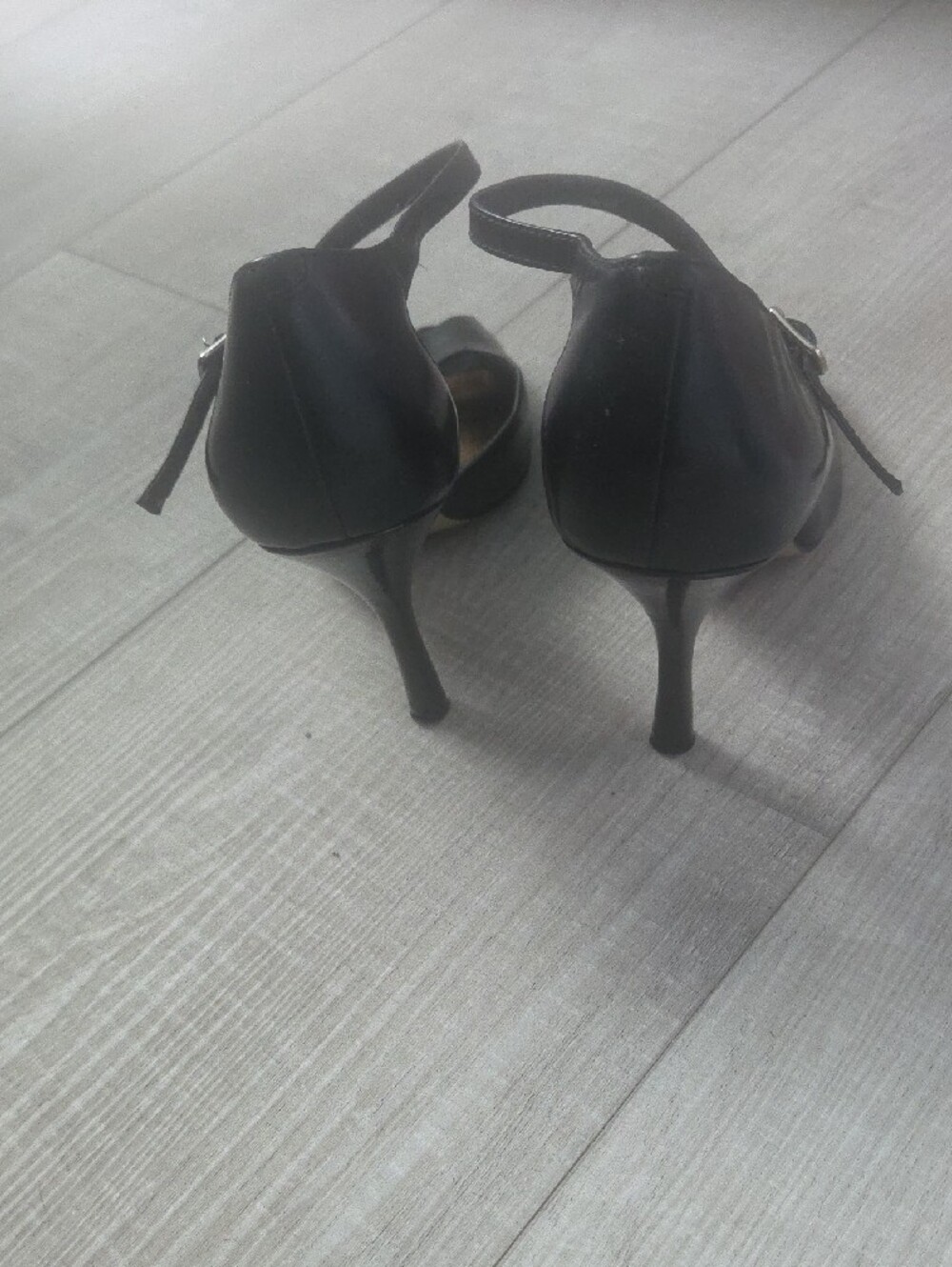 Nine West Black Peep-Toe Ankle-Strap Heels - Picture 2 of 5